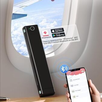 Phomemo Portable Printers Wireless for Travel - Bluetooth Thermal Printer Supports 8.5" X 11" Letter, Inkless Printer Compatible with Phone Laptop for Home Use Car School Office, Come with Carry Case